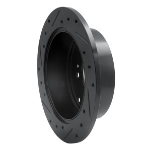 Dodge Attitude Brake Rotor (1) - Rear Right - R1 Concepts - Drilled & Slotted - Black - `06-`12